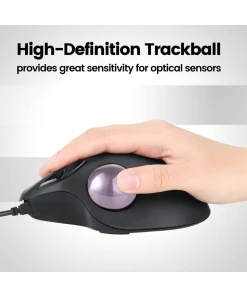 כדור גלגלת לעכבר ארגונומי בצבע סגול Perixx | PERIPRO-303GLV | Glossy Lavender 1.34 Inch (34mm) Replacement Trackball