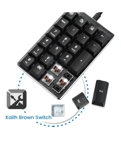 לוח מקשים בצבע שחור Perixx | PERIPAD-303 | Wired Mechanical Keypad