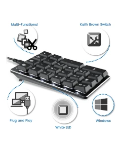 לוח מקשים בצבע שחור Perixx | PERIPAD-303 | Wired Mechanical Keypad