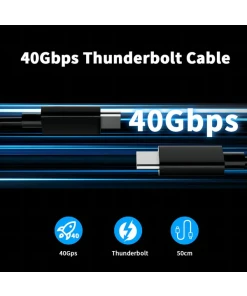 מארז חיצוני Thunderbolt™ 4 40Gbps עבור כונן M.2 PCIe NVMe SSD בצבע אפור ACASIS | TBU401