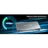 מארז חיצוני Thunderbolt™ 4 40Gbps עבור כונן M.2 PCIe NVMe SSD בצבע אפור ACASIS | TBU401