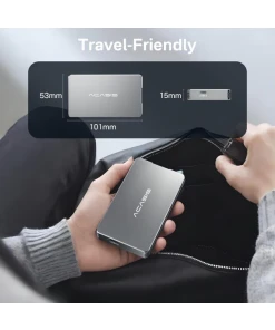 מארז חיצוני Thunderbolt™ 4 40Gbps עבור כונן M.2 PCIe NVMe SSD בצבע אפור ACASIS | TBU401