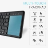 מקלדת אלחוטית ארגונומית בצבע שחור Perixx | PERIBOARD-716 | Wireless Touchpad Keyboard
