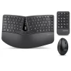 מקלדת אלחוטית ארגונומית בצבע שחור Perixx | PERIDUO-606A | Wireless Ergonomic Keyboard+Number Pad and Vertical Mouse Combo