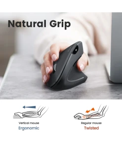 מקלדת אלחוטית ארגונומית בצבע שחור Perixx | PERIDUO-813 | Wireless Ergonomic Compact Keyboard & Vertical Mouse