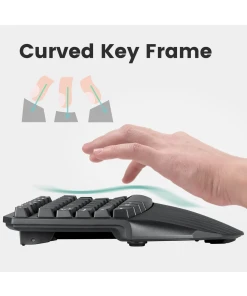 מקלדת אלחוטית ארגונומית בצבע שחור Perixx | PERIDUO-813 | Wireless Ergonomic Compact Keyboard & Vertical Mouse