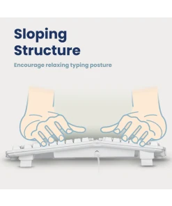 מקלדת חוטית ארגונומית בצבע לבן Perixx | PERIBOARD-413-W | Wired Mini Ergonomic Split Black US KB