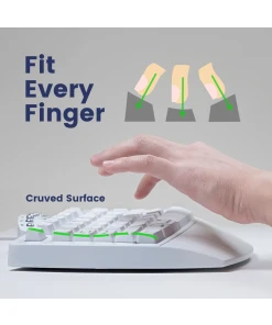 מקלדת חוטית ארגונומית בצבע לבן Perixx | PERIBOARD-512-W | Wired Ergonomic Split White USB US KB