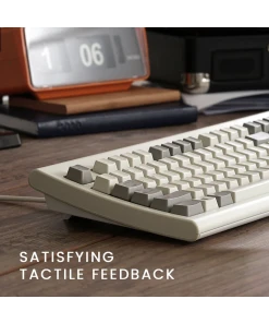 מקלדת חוטית ארגונומית בצבע לבן/אפור Perixx | PERIBOARD-106-M | Wired Vintage Grey/White Standard Keyboard
