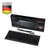 מקלדת חוטית ארגונומית בצבע שחור Perixx | PERIBOARD-106-B | Wired Black Full-Size Keyboard