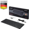 מקלדת חוטית ארגונומית בצבע שחור Perixx | PERIBOARD-213B | Wired USB Compact 90% Keyboard