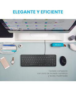 מקלדת חוטית ארגונומית בצבע שחור Perixx | PERIBOARD-213B | Wired USB Compact 90% Keyboard