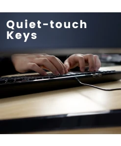 מקלדת חוטית ארגונומית בצבע שחור Perixx | PERIBOARD-220-H | Wired Compact 75% Keyboard with Numpad and Extra USB Ports