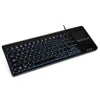 מקלדת חוטית ארגונומית בצבע שחור Perixx | PERIBOARD-315 | Wired Backlit Touchpad Compact Keyboard with Extra USB Ports