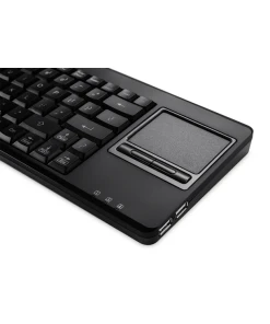 מקלדת חוטית ארגונומית בצבע שחור Perixx | PERIBOARD-315 | Wired Backlit Touchpad Compact Keyboard with Extra USB Ports