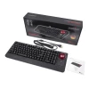 מקלדת חוטית ארגונומית בצבע שחור Perixx | PERIBOARD-322 | Wired Backlit Trackball 75% Compact Keyboard with Extra USB Ports