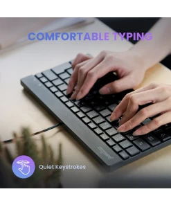 מקלדת חוטית ארגונומית בצבע שחור Perixx | PERIBOARD-326 | Wired USB Mini Backlit 70% Tenkeyless Keyboard Low Profile Keys