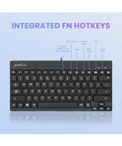 מקלדת חוטית ארגונומית בצבע שחור Perixx | PERIBOARD-326 | Wired USB Mini Backlit 70% Tenkeyless Keyboard Low Profile Keys