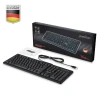 מקלדת חוטית ארגונומית בצבע שחור Perixx | PERIBOARD-329 | Wired Backlit USB High Scissor US Keyboard