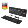 מקלדת חוטית ארגונומית בצבע שחור Perixx | PERIBOARD-331B | Wired Backlit Standard Scissor USB Keyboard