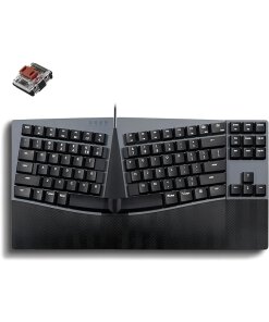 מקלדת חוטית ארגונומית בצבע שחור Perixx | PERIBOARD-335BR | Wired Ergonomic TKL Tactile Mechanical US KB