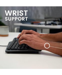 מקלדת חוטית ארגונומית בצבע שחור Perixx | PERIBOARD-335BR | Wired Ergonomic TKL Tactile Mechanical US KB