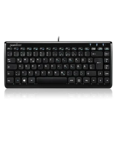 מקלדת חוטית ארגונומית בצבע שחור Perixx | PERIBOARD-407-B | Wired Mini Keyboard