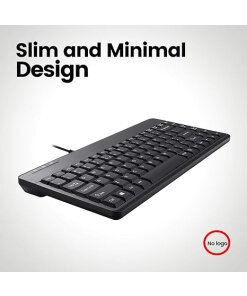 מקלדת חוטית ארגונומית בצבע שחור Perixx | PERIBOARD-409-H | Wired Mini Keyboard
