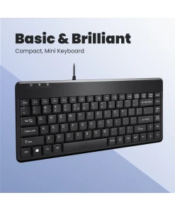 מקלדת חוטית ארגונומית בצבע שחור Perixx | PERIBOARD-409-U | Wired USB Mini 75% Keyboard