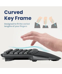 מקלדת חוטית ארגונומית בצבע שחור Perixx | PERIBOARD-413-B | Wired Mini Ergonomic Split Black US KB