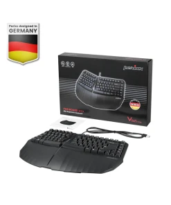 מקלדת חוטית ארגונומית בצבע שחור Perixx | PERIBOARD-413-B | Wired Mini Ergonomic Split Black US KB