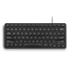 מקלדת חוטית ארגונומית בצבע שחור Perixx | PERIBOARD-416 | Wired Mini USB Keyboard with 4 Hubs