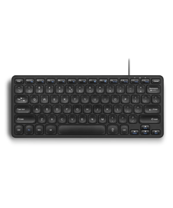 מקלדת חוטית ארגונומית בצבע שחור Perixx | PERIBOARD-416 | Wired Mini USB Keyboard with 4 Hubs