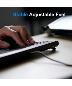 מקלדת חוטית ארגונומית בצבע שחור Perixx | PERIBOARD-426 | Wired USB Mini Low Profile 70% Tenkeyless Keyboard Multimedia Keys