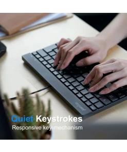 מקלדת חוטית ארגונומית בצבע שחור Perixx | PERIBOARD-426 | Wired USB Mini Low Profile 70% Tenkeyless Keyboard Multimedia Keys