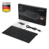 מקלדת חוטית ארגונומית בצבע שחור Perixx | PERIBOARD-429 | Wired Backlit Mini Scissor USB Keyboard