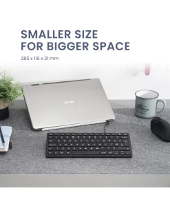 מקלדת חוטית ארגונומית בצבע שחור Perixx | PERIBOARD-432B