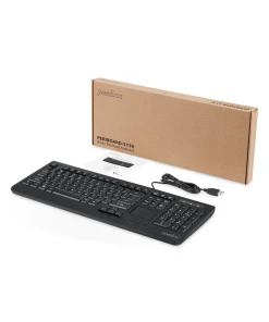 מקלדת חוטית ארגונומית בצבע שחור Perixx | PERIBOARD-513 | Wired USB Backlit Fullsize Keyboard with Touchpad and Mouse Function