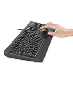 מקלדת חוטית ארגונומית בצבע שחור Perixx | PERIBOARD-513 | Wired USB Backlit Fullsize Keyboard with Touchpad and Mouse Function