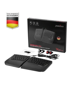 מקלדת חוטית ארגונומית בצבע שחור Perixx | PERIBOARD-524B | Wired Split Mini Keyboard with Seperation