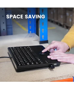 מקלדת חוטית ארגונומית בצבע שחור Perixx | PERIBOARD-526 | Wired Mini 284x182x28mm Scissor KB w Trackball