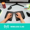 מקלדת חוטית ארגונומית בצבע שחור Perixx | PERIBOARD-624 | Wireless Split Mini Keyboard with Seperation