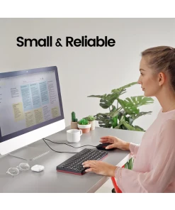 מקלדת חוטית ארגונומית בצבע שחור Perixx | PERIDUO-212B | Wired USB Mini Set: 75% Keyboard and Optical Mouse with Multimedia Keys