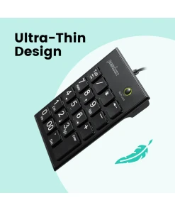 משטח מגע עכבר ארגונומי בצבע שחור Perixx | PERIPAD-202-U | Wired Numeric Scissor Keypad