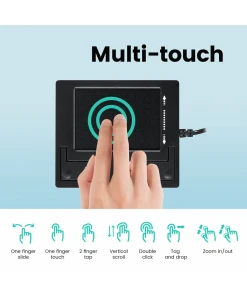 משטח מגע עכבר ארגונומי בצבע שחור Perixx | PERIPAD-501-II | Wired USB Multi-Gesture Touchpad with 2 Buttons & Durable 5.3 ft Cable