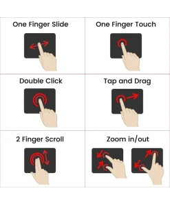 משטח מגע עכבר ארגונומי בצבע שחור Perixx | PERIPAD-504 | Wired Touchpad with Large Surface