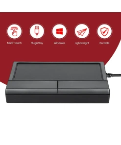 משטח מגע עכבר ארגונומי בצבע שחור Perixx | PERIPAD-504 | Wired Touchpad with Large Surface