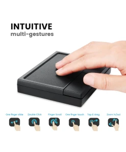 משטח מגע עכבר ארגונומי בצבע שחור Perixx | PERIPAD-704 | Wireless Touchpad