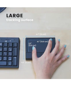 משטח מגע עכבר ארגונומי בצבע שחור Perixx | PERIPAD-704 | Wireless Touchpad