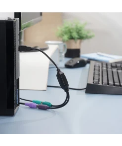 מתאם PS/2-USB בצבע שחור Perixx | PERIPRO-401B | PS/2-USB Adapter